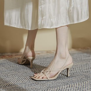 意大利Corso 高跟xie女凉鞋 夹趾简约一字带设计感小众 Venezia夏季