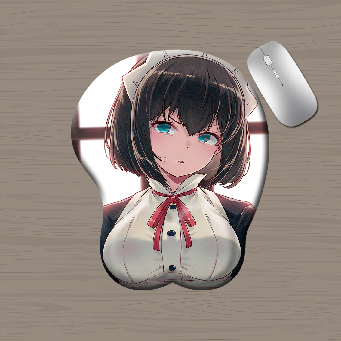 琉璃川椿女仆3D立体硅胶护腕鼠标垫性感r18禁欲系美女护腕垫