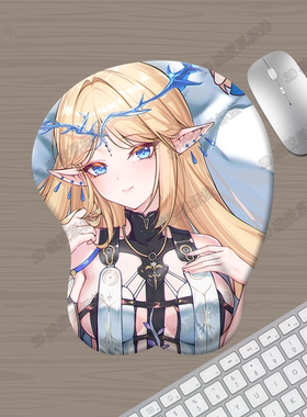 卡提希娅3d立体鼠标垫鸣潮硅胶护腕垫禁欲系二次元美女护腕垫