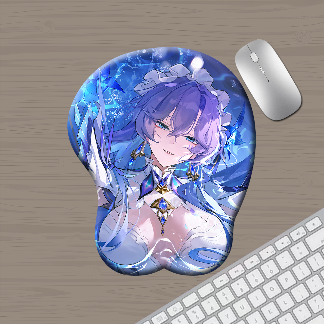 3d立体硅胶护腕鼠标垫二次元动漫游戏美少女禁欲系鼠标垫