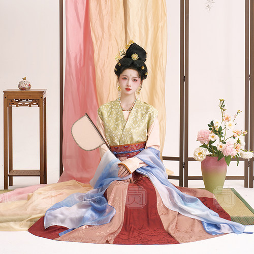 无贰集华丽春夏唐背子汉服