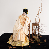 枫叶长比甲马面裙秋冬汉服 明制立领斜襟长衫 无贰集 独照枫月