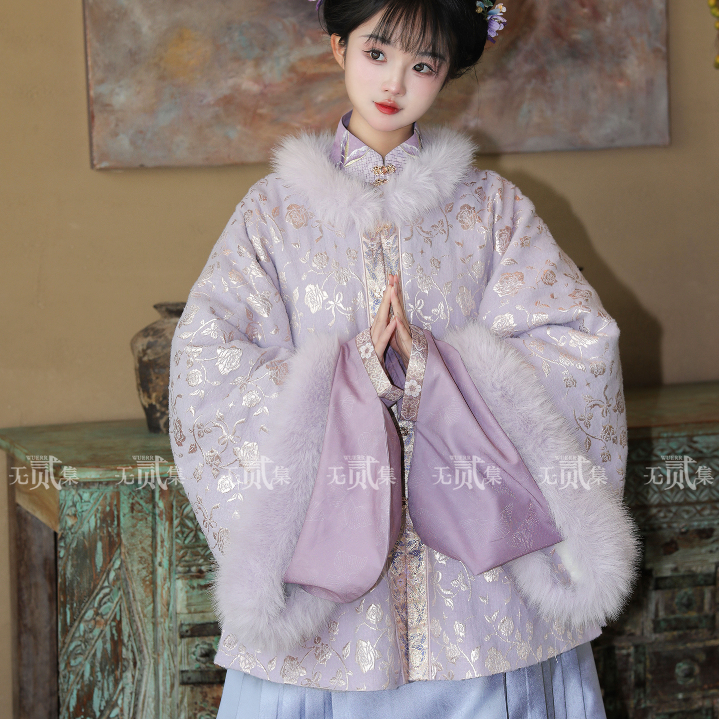 无贰集仿宋锦昭君袄短袄千金贵女风原创传统明制秋冬汉服