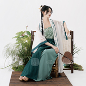 无贰集 溪山晚风 长干寺改良吊带旋裙通勤原创宋制汉服