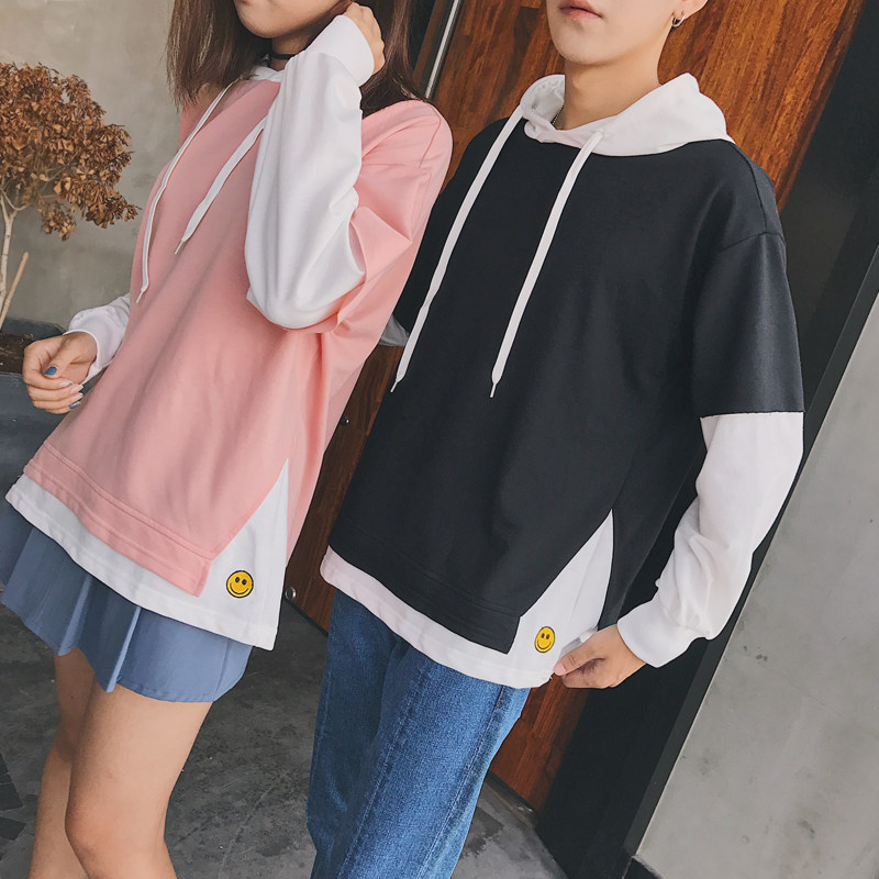 斷碼清倉2019秋裝新款青少年學生港風情侶裝連帽衫假兩件休閑衛衣在類目 男裝, 衛衣中 - 來自Buy2taobao.com提供專業的淘寶代購服務