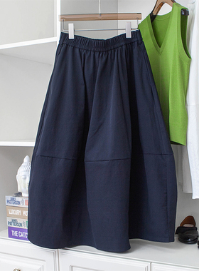 立体蓬松灯笼廓形 简约好品质12片立裁 松紧腰半身裙花苞裙通勤