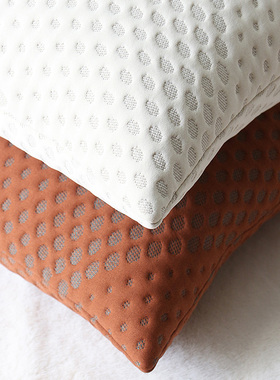 默色空间立体针织蜂窝格双面抱枕方形软装揽枕新品米色沙发靠垫套