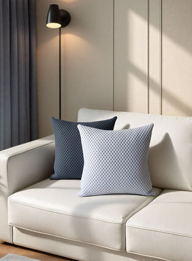 默色空间蜂窝双面抱枕贝壳沙发含芯靠枕客厅卧室设计师款软装靠垫