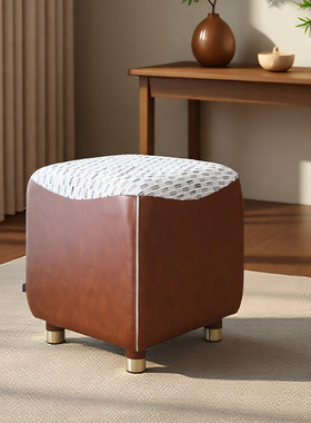 默色空间沐光闻茗茶室凳原创高端会客凳客厅沙发边凳中古风化妆凳