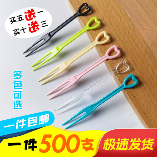一次性水果叉签透明食品级塑料