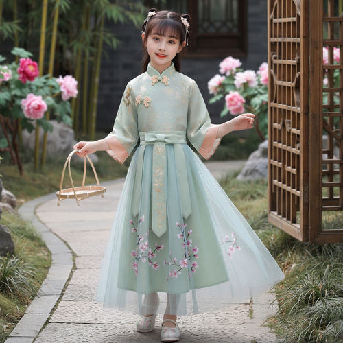 女童汉服中秋节儿童国风超仙唐装