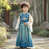 小男孩国风帅气古装 唐装 日常可穿春秋 儿童新中式 男童古风汉服春装