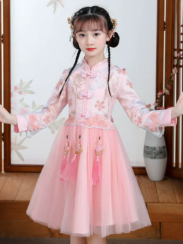 Весеннее новогоднее детское праздничнное ханьфу, китайский стиль