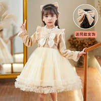 Заколка для волос с бантиком, цвета шампанского