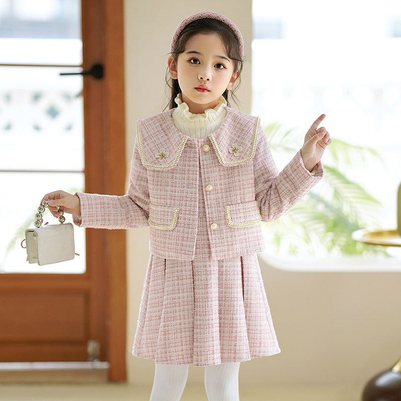 女童连衣裙秋冬儿童冬季裙子套装小女孩洋气公主裙新年小香风衣服,童装/婴儿装/亲子装,连衣裙,淘宝优惠券,粉丝福利购,淘宝优惠卷