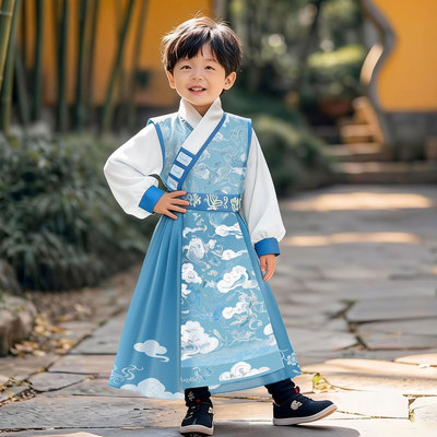 中国风男童汉服春秋儿童帅气唐装