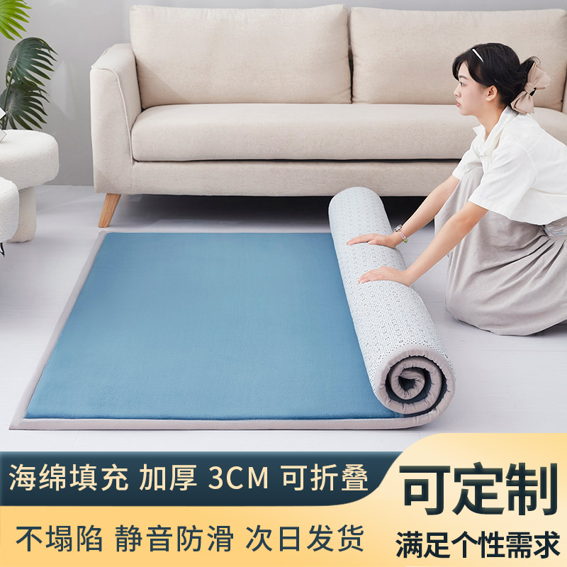 榻榻米客厅加厚地垫海绵垫家用床垫打地铺软垫子防滑大炕垫可定制