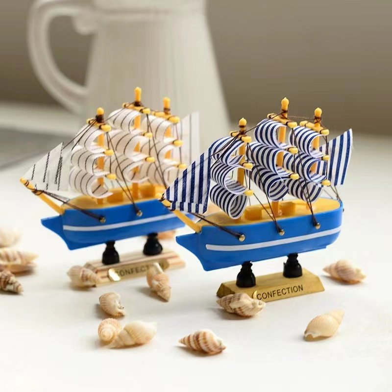帆船蛋糕装饰摆件 毕业季一帆风顺扬帆起航生日插件海洋主题装扮