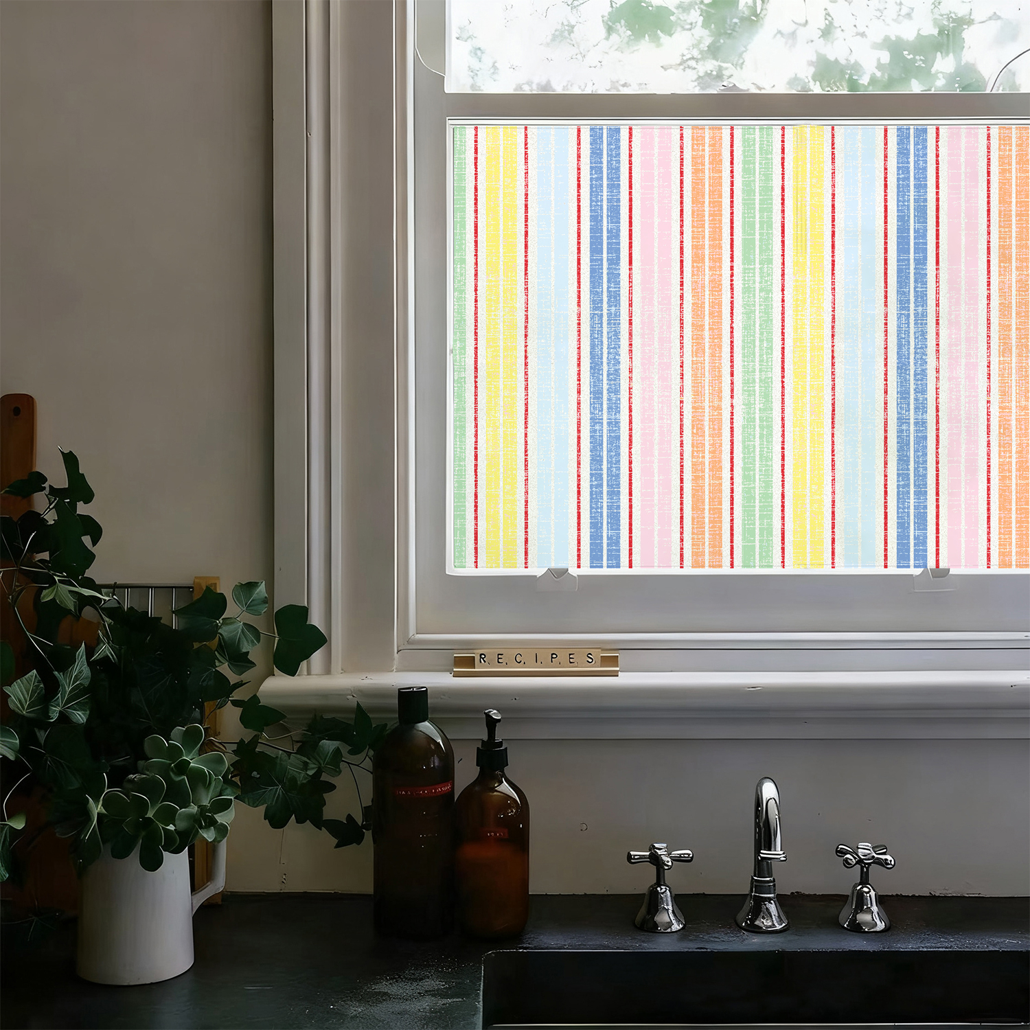 多巴胺彩色玻璃贴纸卫生间窗户推拉门防走光磨砂玻璃膜高级感贴画