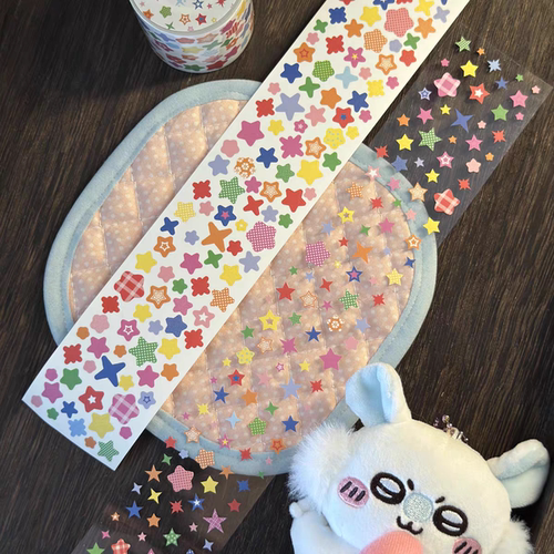 分装-别失眠星星切膜贴纸卷手帐古早可爱素材贴纸