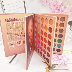 化妆师用哑光大地色珠光105色三层眼影书便携彩妆盘COS提亮调色盘