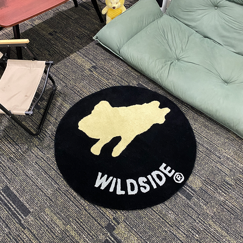 山本耀司地毯WILDSIDE MIYOSHI三好联名爱犬手工地垫家用圆形卡通