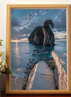 搞笑山水油画爱坤装饰画