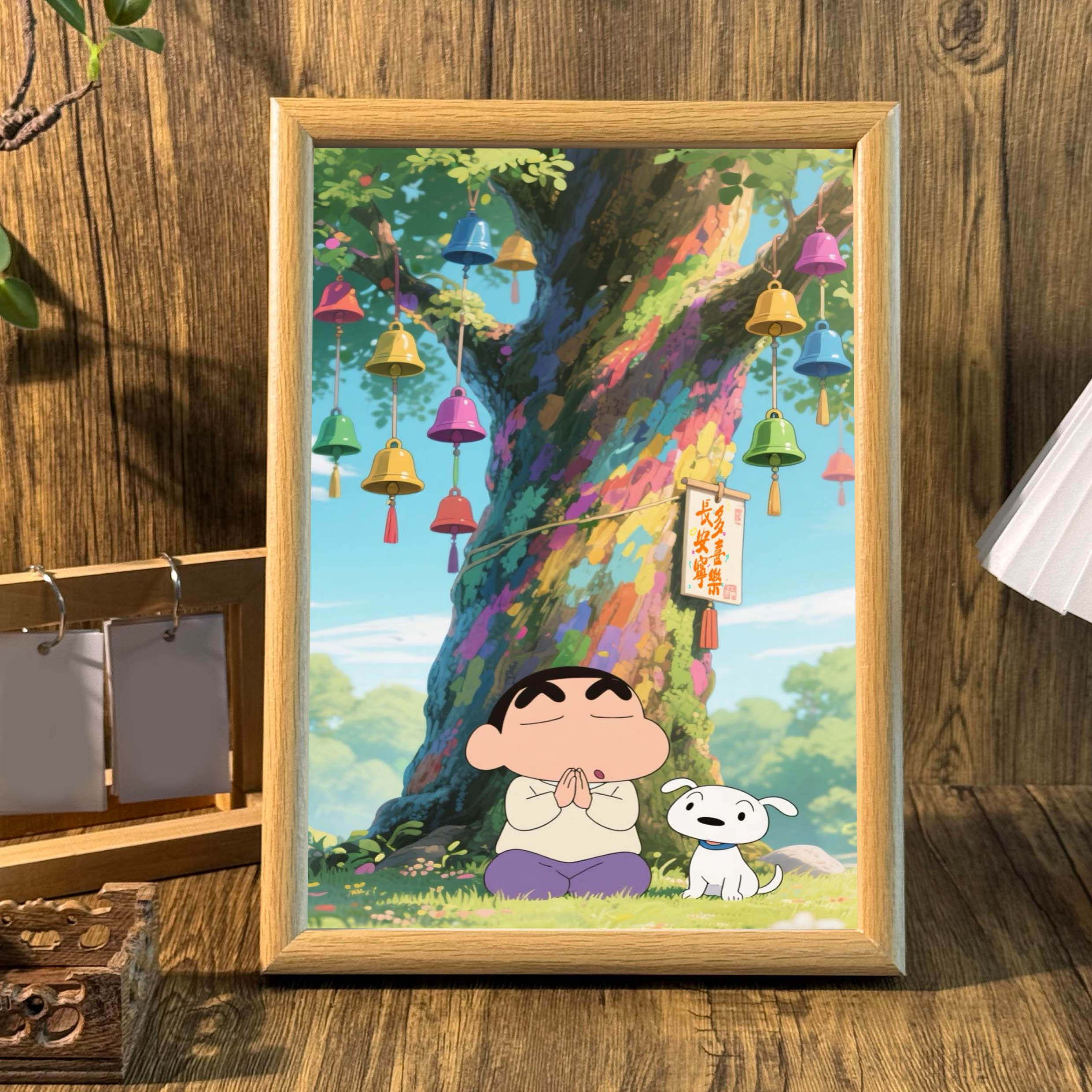 蜡笔小新长安宁多喜乐治愈系相框送朋友祝福礼物摆件墙面装饰挂画,家居饰品,相框/画框,淘宝优惠券,粉丝福利购,淘宝优惠卷