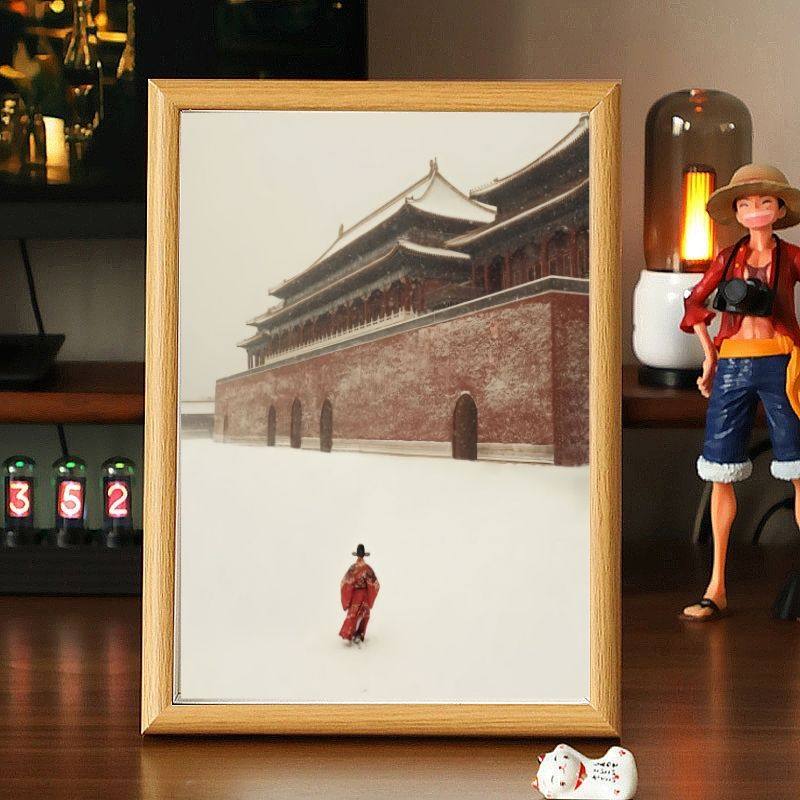 张居正雪中独行相框摆件书桌面摆台励志装饰挂墙挂画自律宿舍装饰,家居饰品,相框/画框,淘宝优惠券,粉丝福利购,淘宝优惠卷