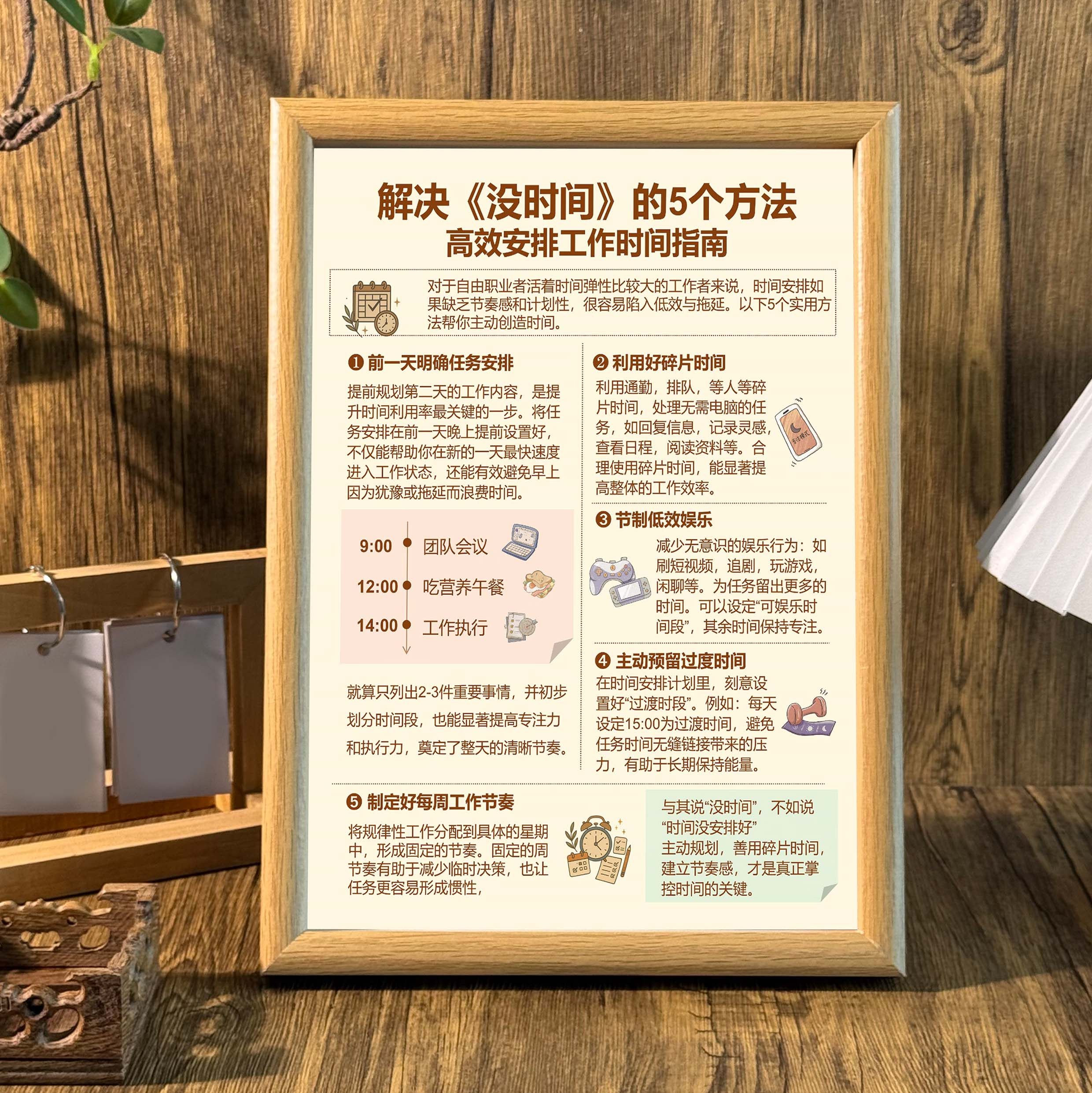 解决没时间的5个方法工作指南提升自己桌面相框摆台墙面装饰挂画,家居饰品,相框/画框,淘宝优惠券,粉丝福利购,淘宝优惠卷