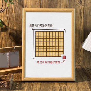 接受并专注自律自省激励自己桌面学习相框知识摆台治愈系装饰挂画