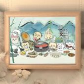 乌萨奇chiikawa小八趣味ins相框摆件可爱卡通diy高级桌面摆台艺术