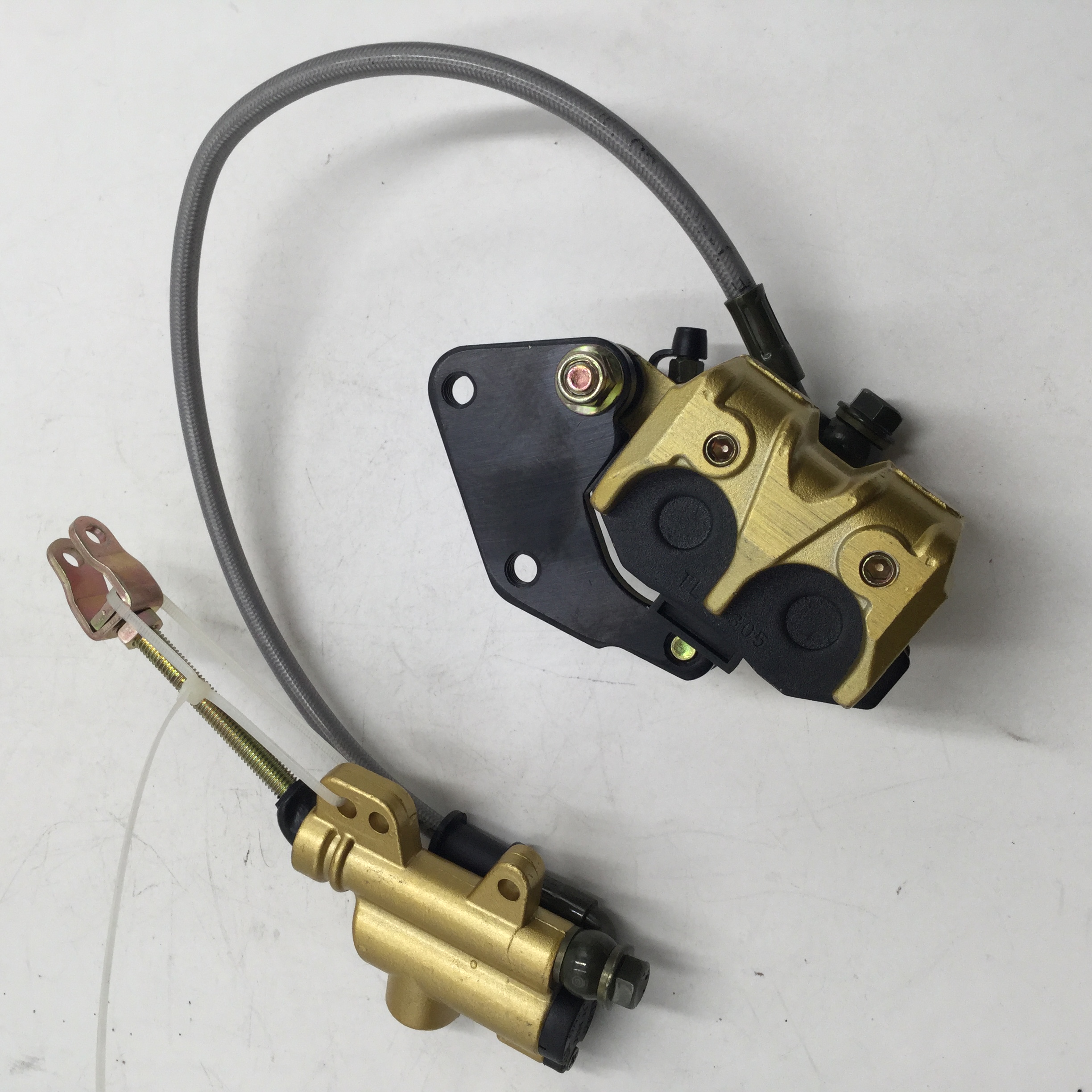 越野摩托车配件110CC阿波罗小高赛后刹车泵后碟刹上下泵卡钳总成