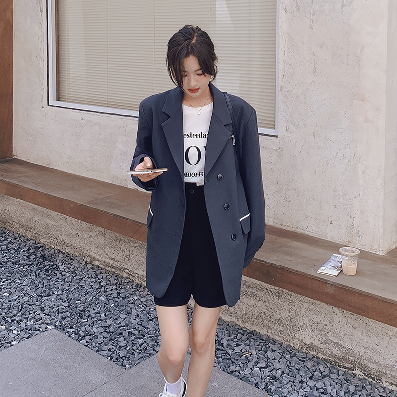 休闲西装外套女2025春季新款薄款长袖灰色时尚高级感炸街小西装潮