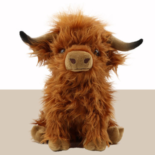 苏格兰高地牛公仔牛犊子毛绒玩具非主牛黄牛Highland cattle玩偶