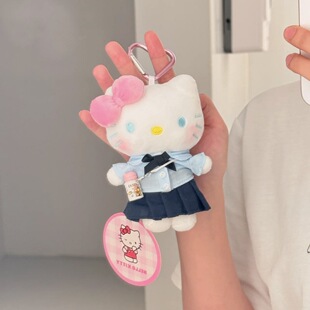 正版 hellokitty包包凯蒂猫挂件毛绒玩偶车钥匙扣挂饰送女生日礼物