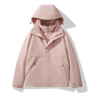 秋冬爆款 连帽外套 三合一户外冲锋衣可拆卸防水防风防污情侣款