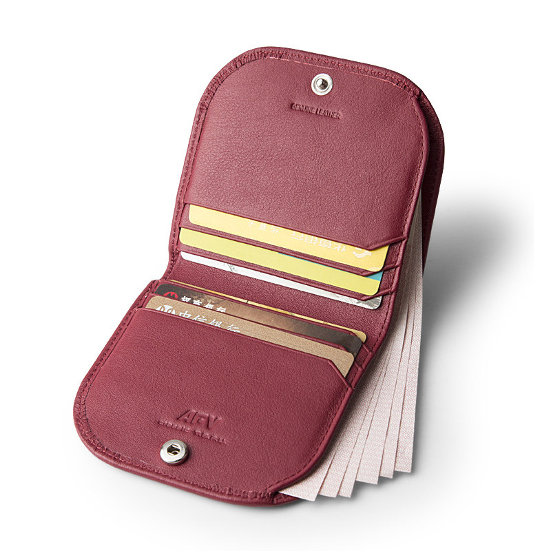 小钱包女短款ins简约小众超薄钱夹折叠零钱小巧精致个性真皮绣花