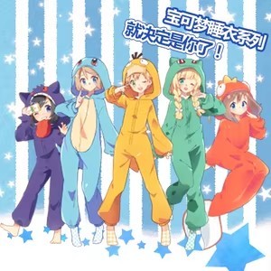 宝可梦摇粒绒连体睡衣角色扮演服