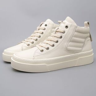 小众马丁靴 透气厚底板鞋 捡漏稀缺高品真皮男高帮鞋 欧洲站2024新款