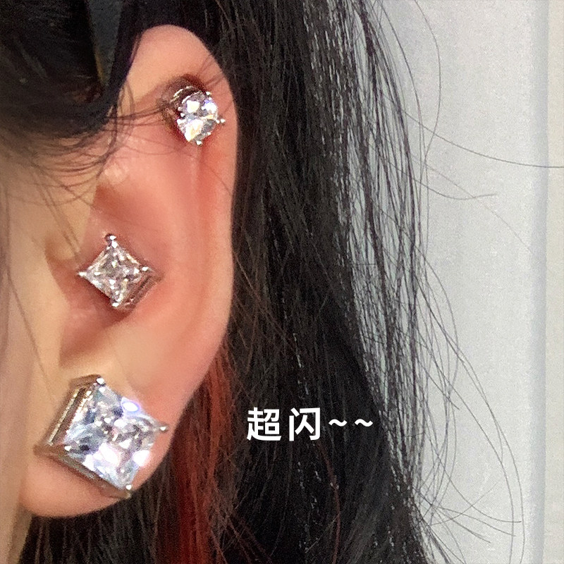 无耳洞耳骨夹女磁吸假耳钉免打孔耳蜗夹吸铁石耳饰闪钻耳夹耳蜗钉