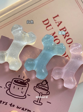 边夹侧夹树脂可爱骨头发夹