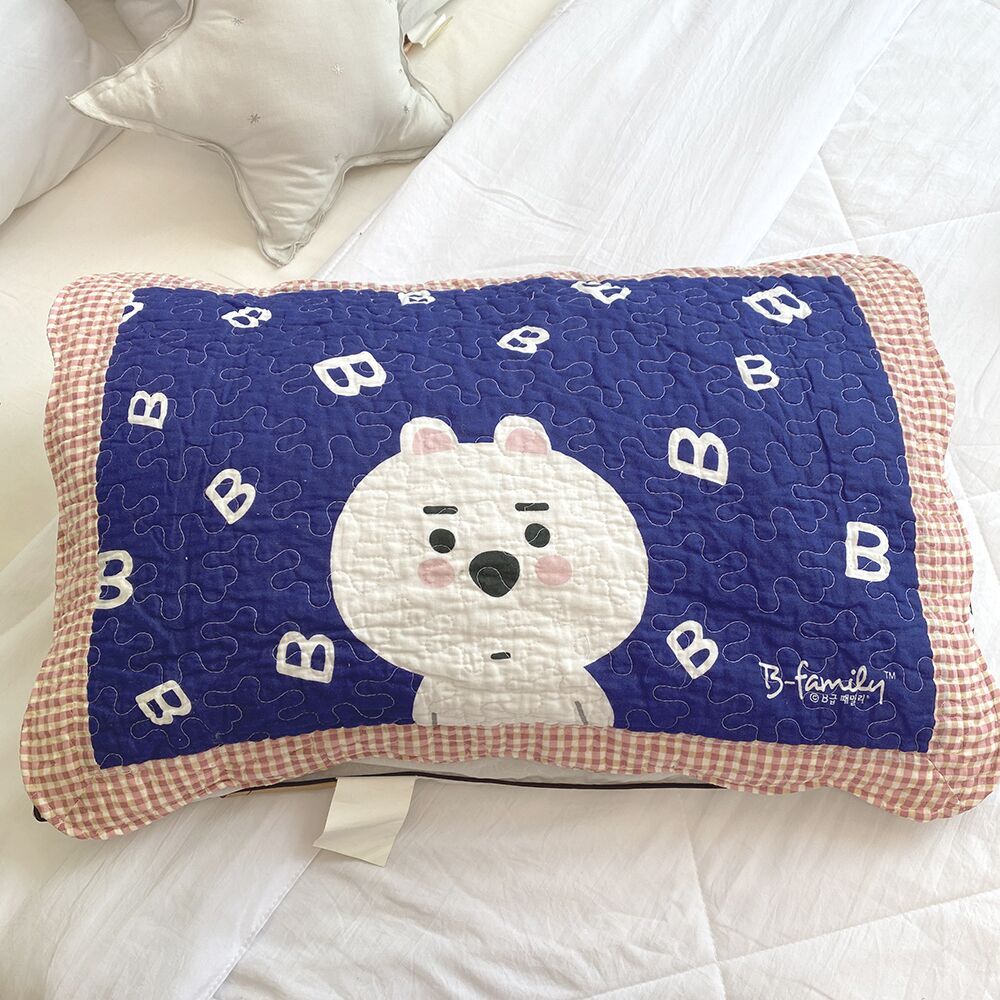 花边绗缝夹棉加厚枕套两只包邮