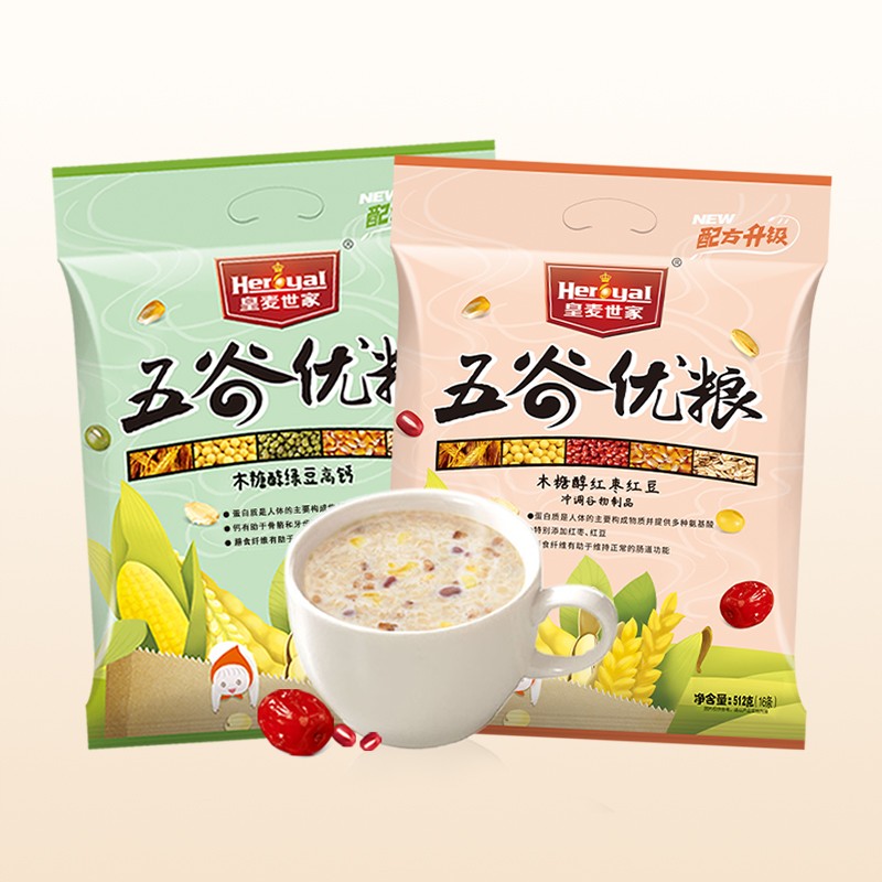 五谷杂粮燕麦片学生早餐食品速食即食冲饮袋装营养粗粮独装小包装