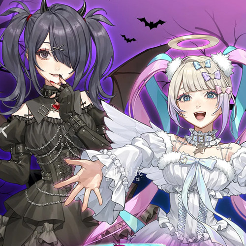 超天酱cos糖糖天使恶魔洋装C服女