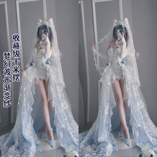 现货！碧蓝航线 柴郡cos誓约花嫁cosplay华丽重工婚纱花嫁礼服女