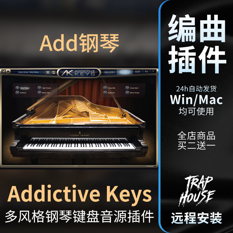 Addictive Keys 钢琴音色音源Add Key键盘编曲合成器新版插件音色