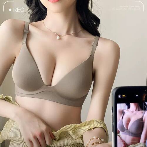 妈妈内衣女366#加厚外扩型胸内衣女小胸聚拢显大一片式钢圈痕胸罩