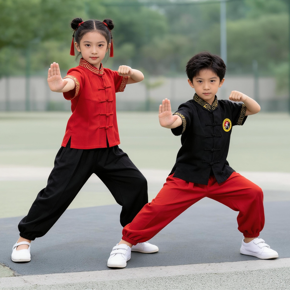 儿童武术服夏季短袖中国风功夫