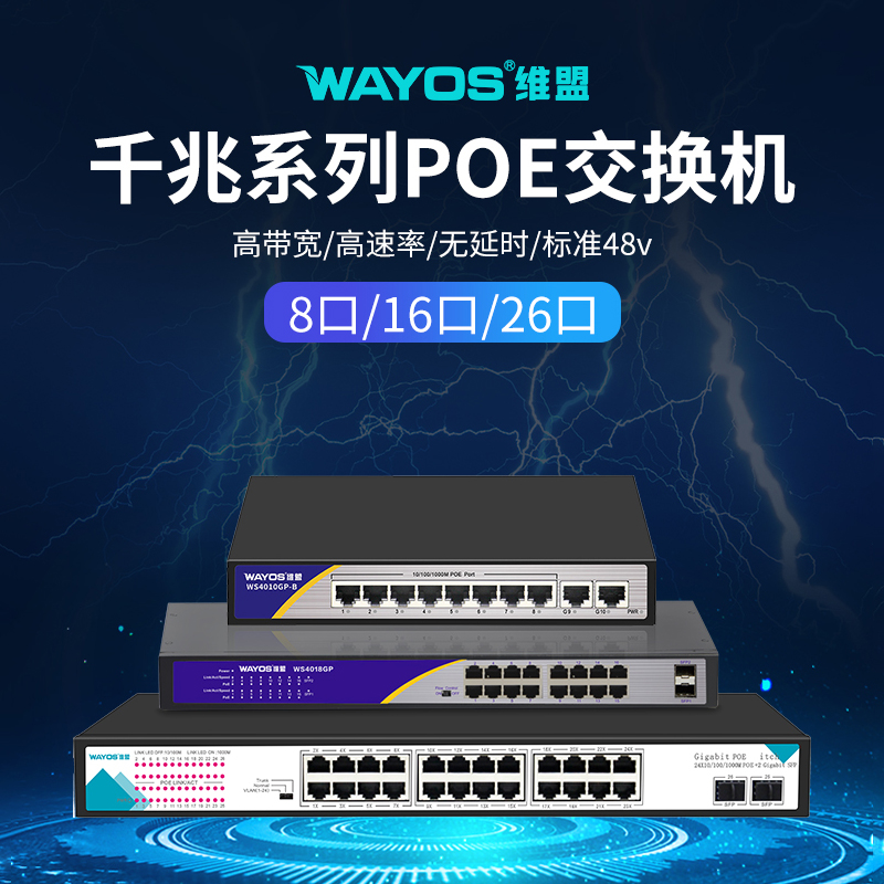 POE交换机千兆网络分线器分流器